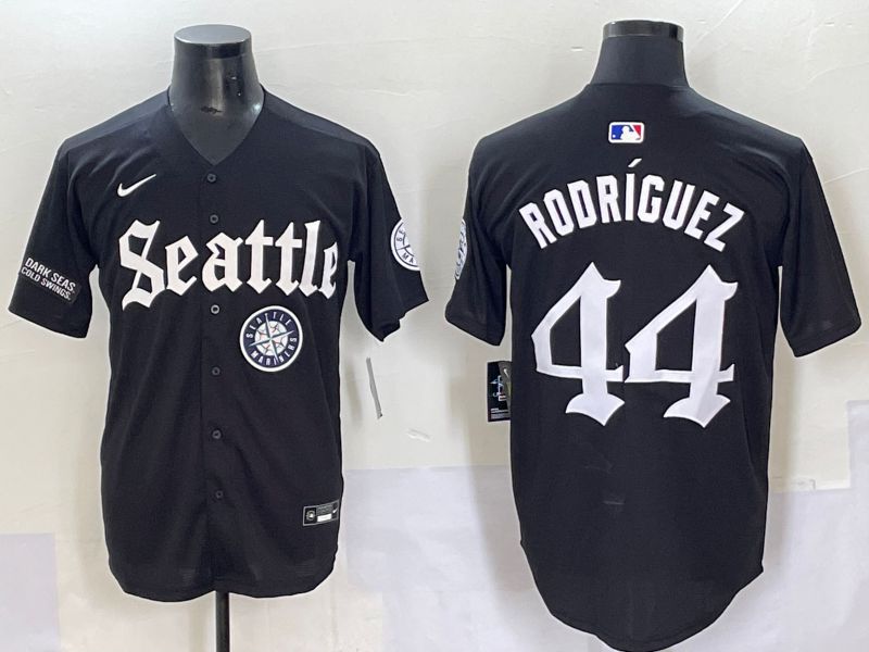 Men 2025 Seattle Mariners 44 Rodriguez Five generations Joint Name Nike MLB Jersey style 15